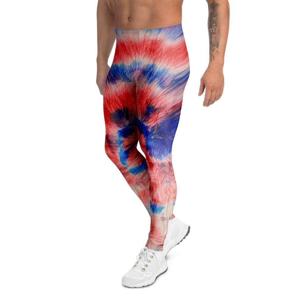 Tie Dye Swirl Batik Men's Leggings-grizzshop