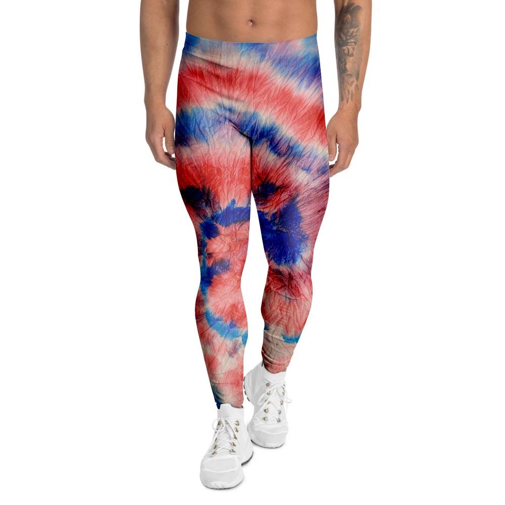 Tie Dye Swirl Batik Men's Leggings-grizzshop