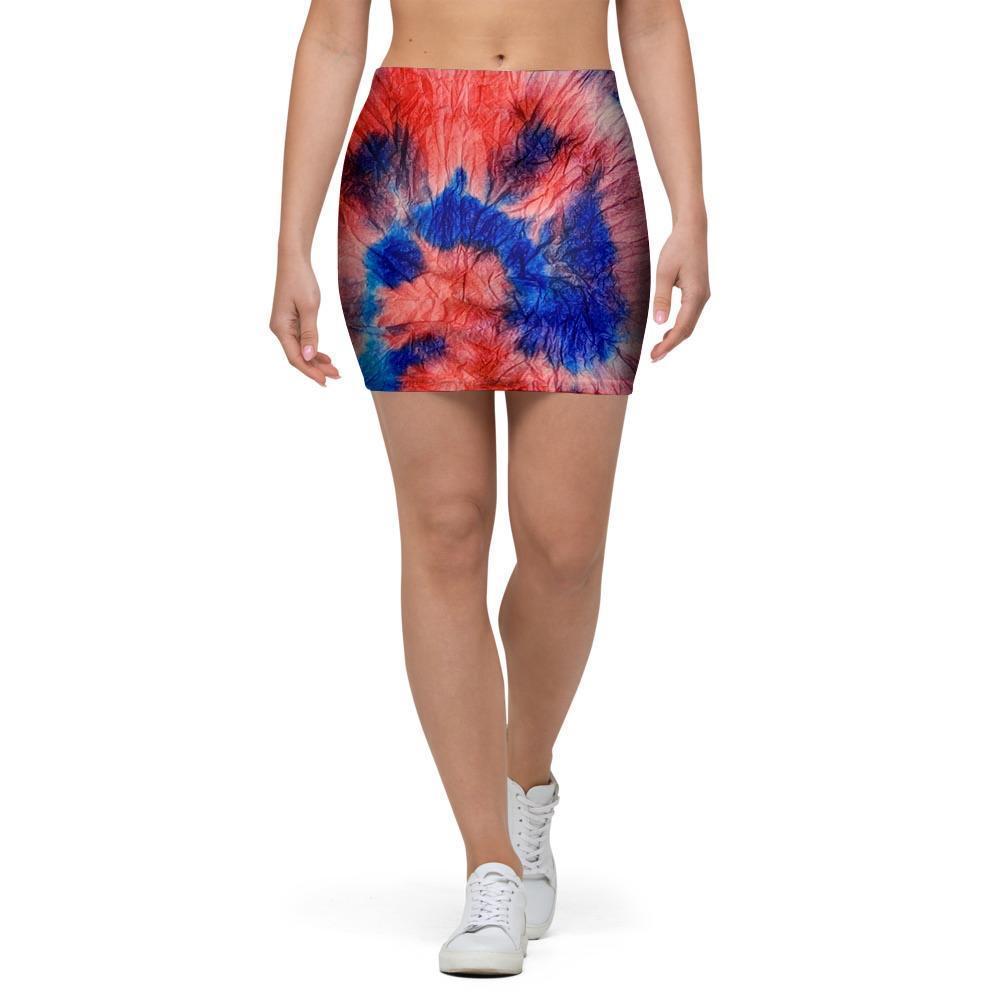 Tie Dye Swirl Batik Mini Skirt-grizzshop