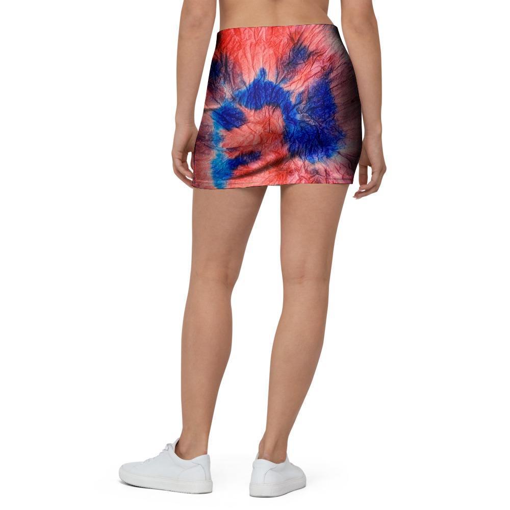 Tie Dye Swirl Batik Mini Skirt-grizzshop