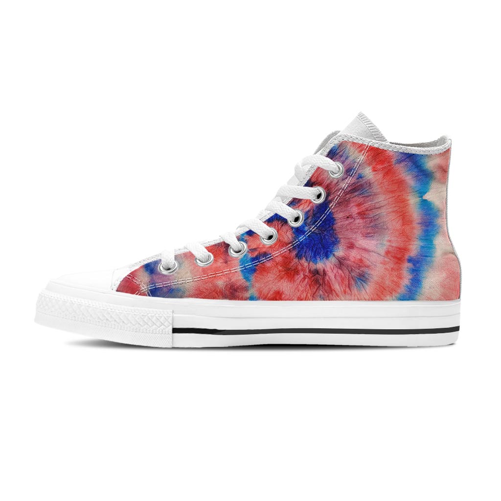 Tie Dye Swirl Batik Women's High Top Shoes-grizzshop