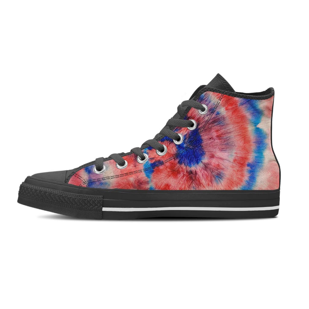 Tie Dye Swirl Batik Women's High Top Shoes-grizzshop