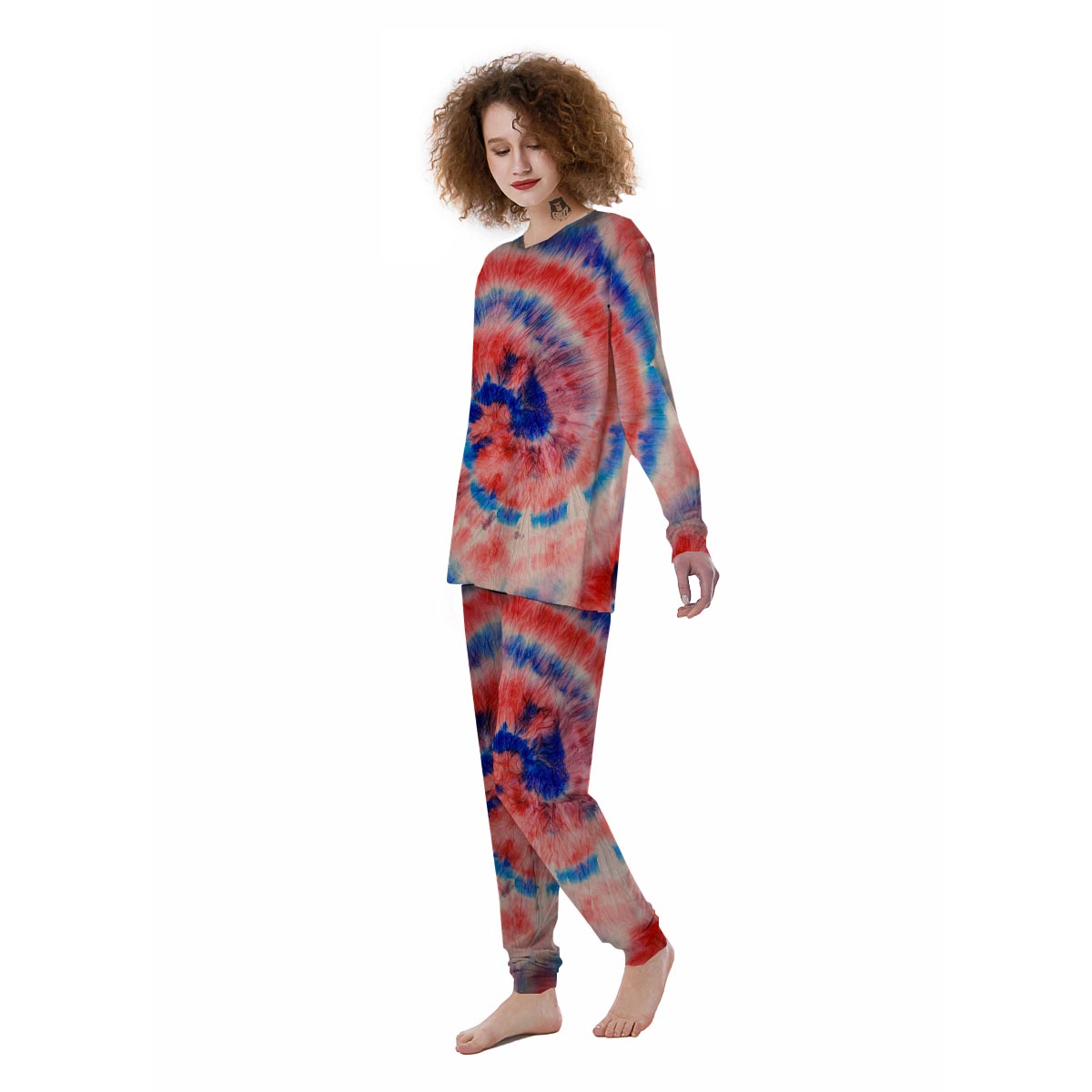 Tie Dye Swirl Batik Women's Pajamas-grizzshop