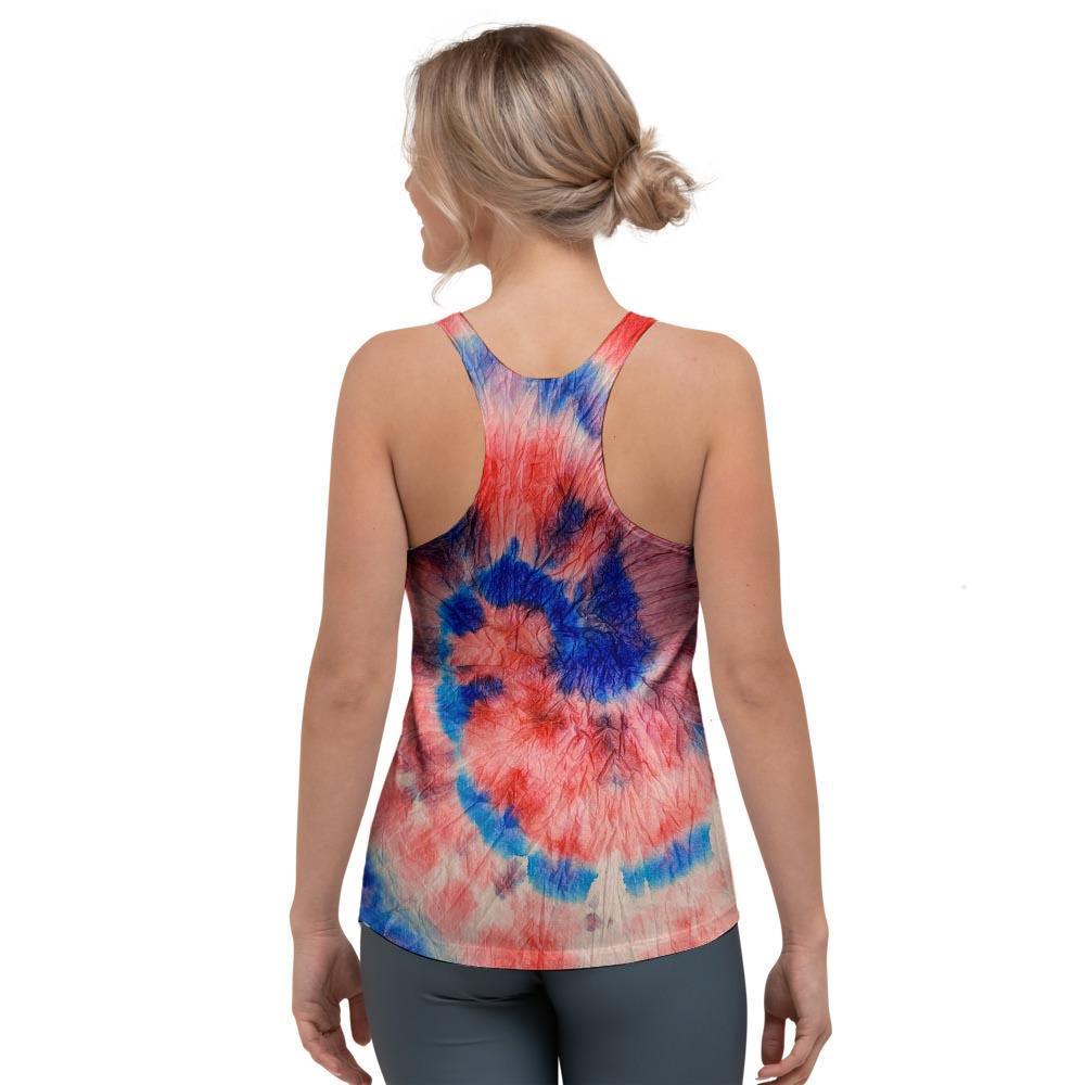 Tie Dye Swirl Batik Women's Racerback Tank Top-grizzshop
