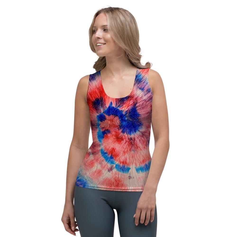 Tie Dye Swirl Batik Women's Tank Top-grizzshop