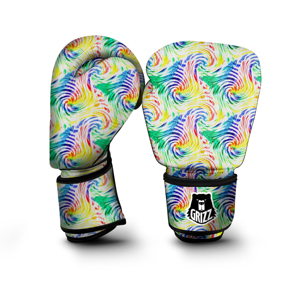 Tie Dye Swirl Colorful Print Pattern Boxing Gloves-grizzshop