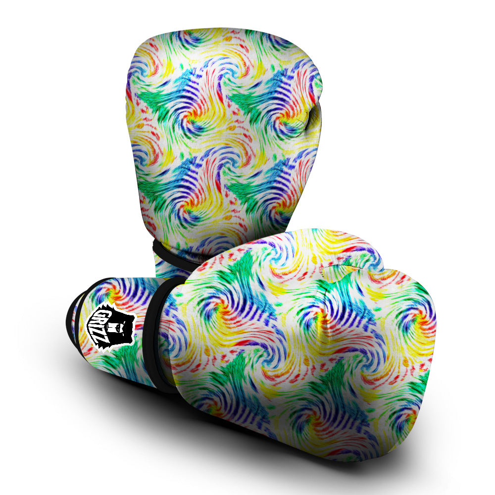 Tie Dye Swirl Colorful Print Pattern Boxing Gloves-grizzshop
