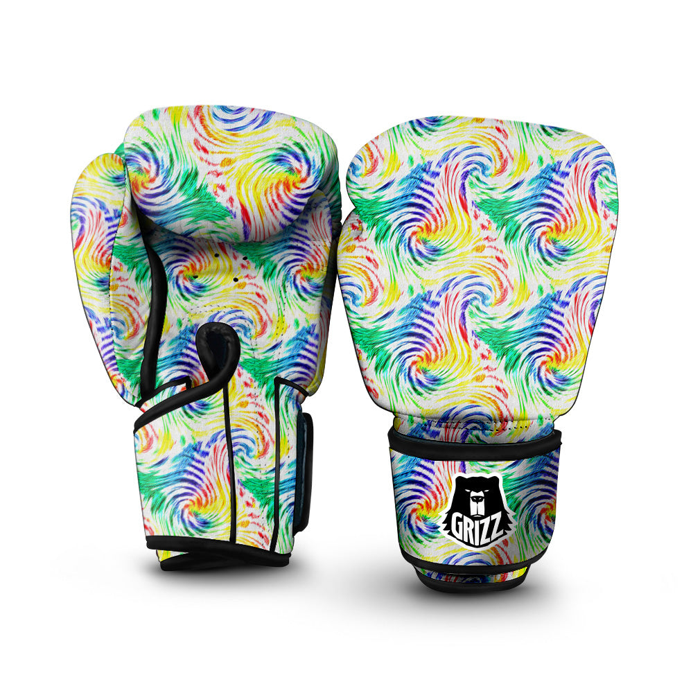 Tie Dye Swirl Colorful Print Pattern Boxing Gloves-grizzshop