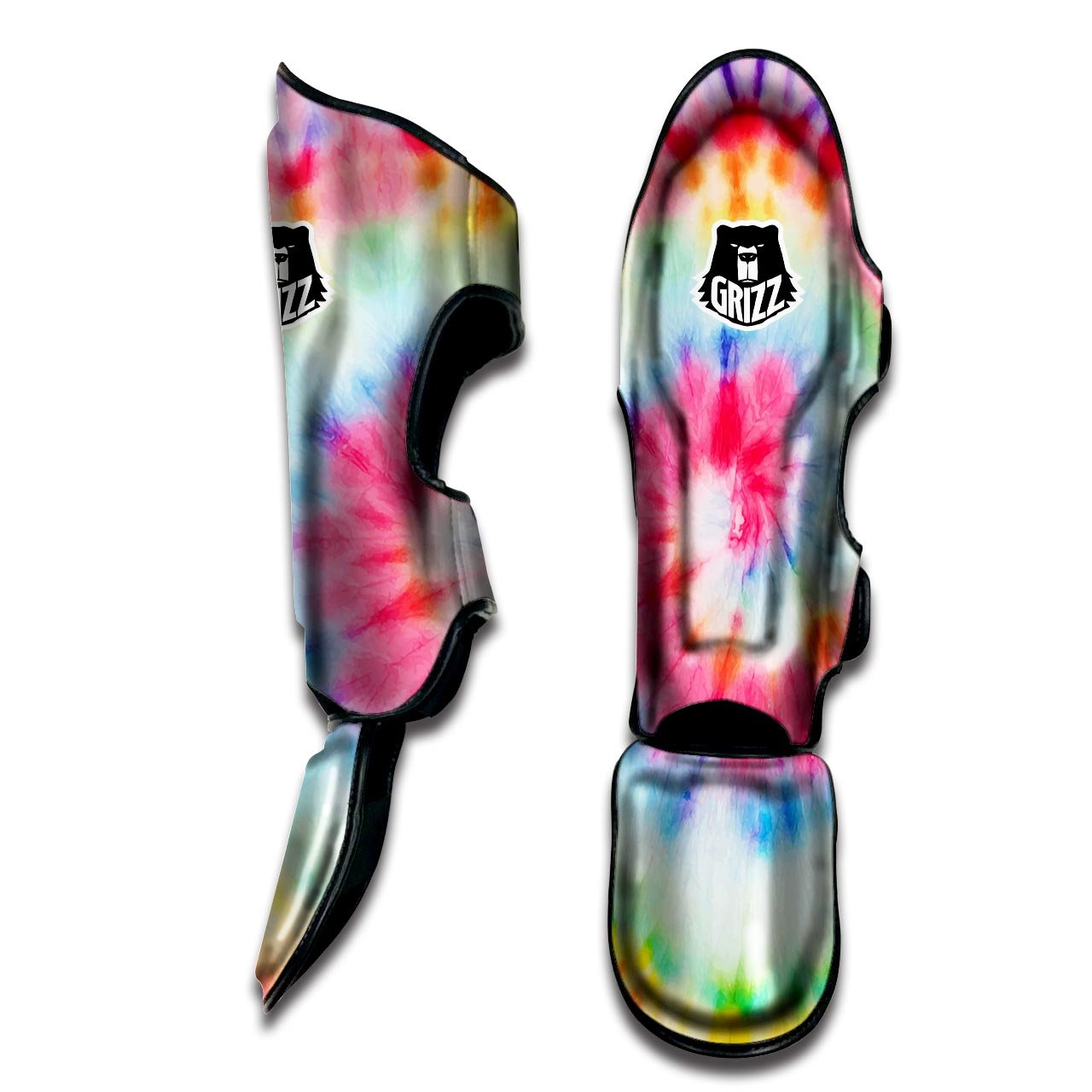 Tie Dye Swirl Print Muay Thai Shin Guards-grizzshop