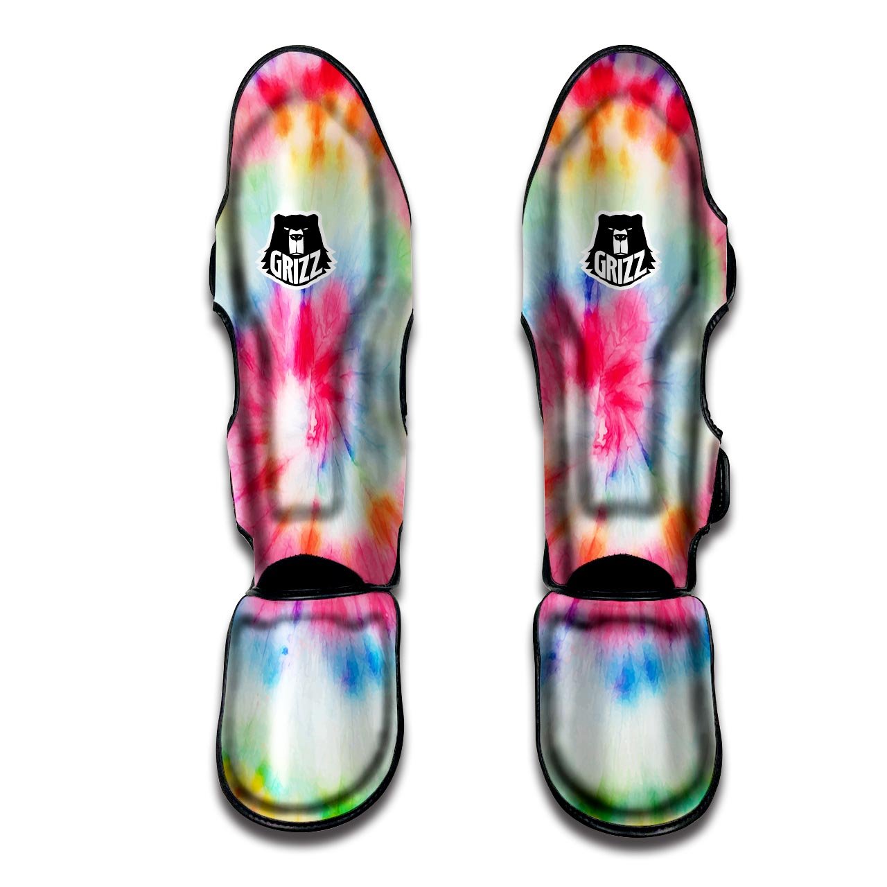 Tie Dye Swirl Print Muay Thai Shin Guards-grizzshop