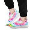 Tie Dye Swirl Print White Athletic Shoes-grizzshop