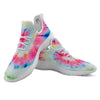 Tie Dye Swirl Print White Athletic Shoes-grizzshop