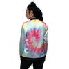 Tie Dye Swirl Print Women's Bomber Jacket-grizzshop