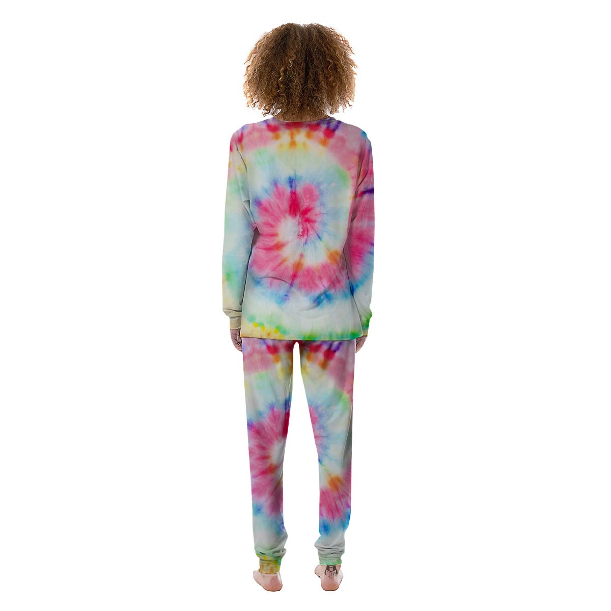 Tie Dye Swirl Print Women's Pajamas-grizzshop