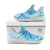 Tie Dye Turquoise Print White Athletic Shoes-grizzshop