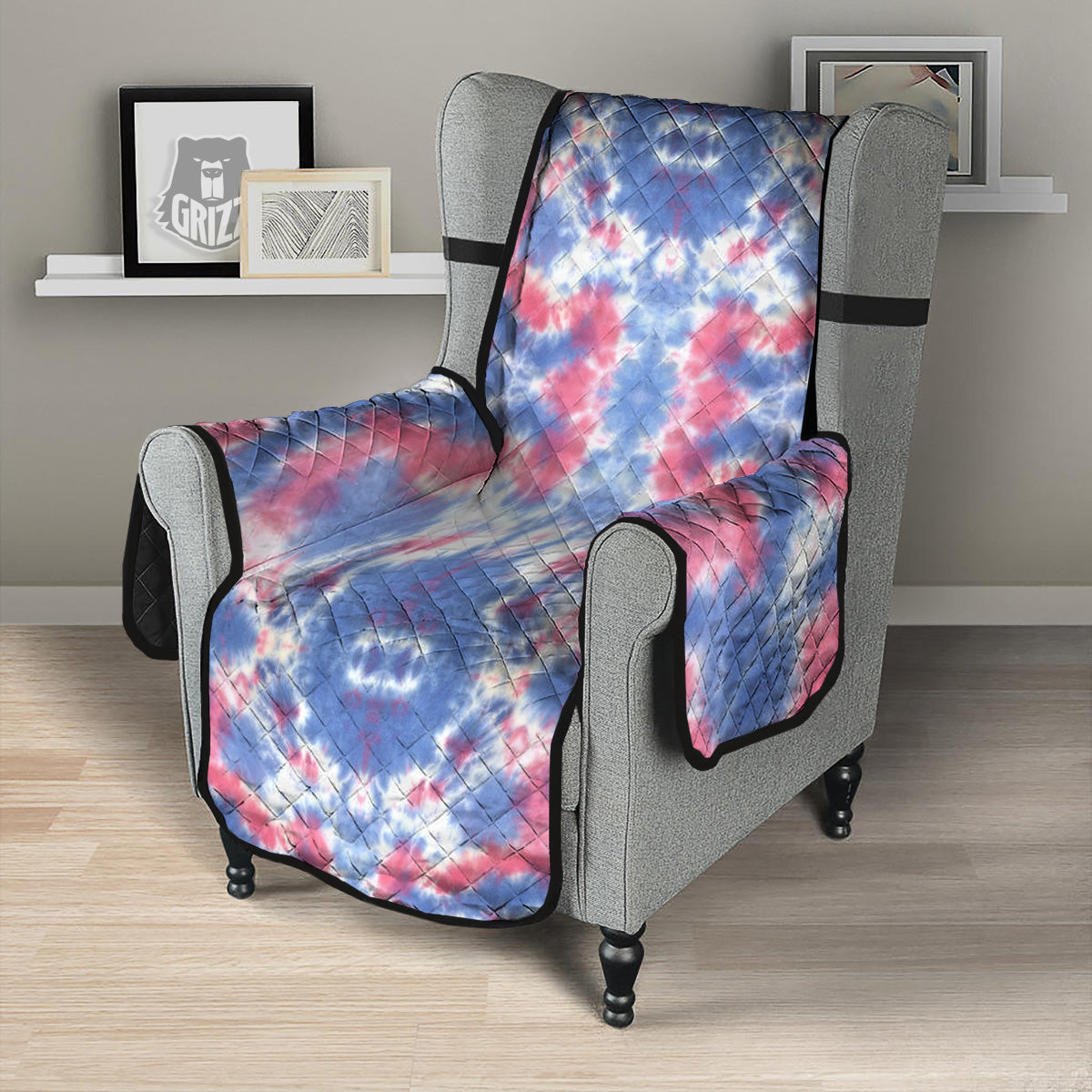 Tie Dye Two Tone Print Pattern Armchair Protector-grizzshop