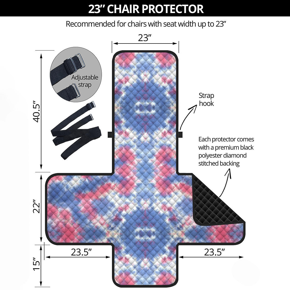 Tie Dye Two Tone Print Pattern Armchair Protector-grizzshop