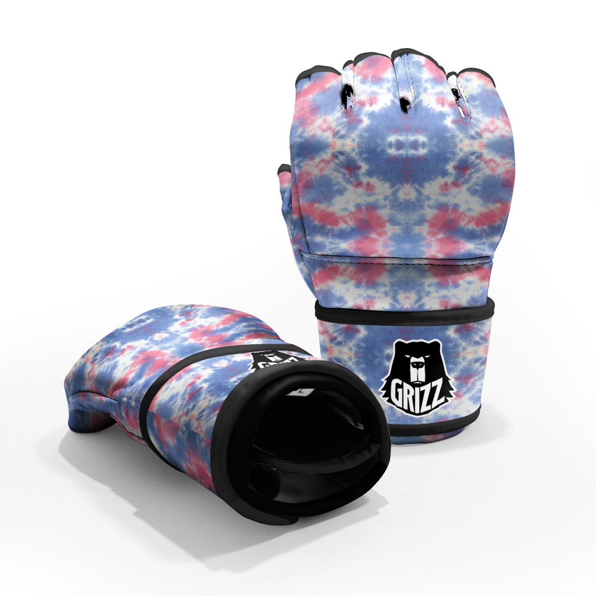 Tie Dye Two Tone Print Pattern MMA Gloves-grizzshop