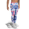 Tie Dye Two Tone Print Pattern Men's Leggings-grizzshop