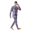 Tie Dye Two Tone Print Pattern Men's Pajamas-grizzshop