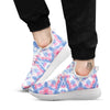 Tie Dye Two Tone Print Pattern White Athletic Shoes-grizzshop