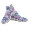 Tie Dye Two Tone Print Pattern White Athletic Shoes-grizzshop