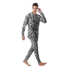 Tie Dye White And Black Print Men's Pajamas-grizzshop