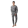 Tie Dye White And Black Print Men's Pajamas-grizzshop