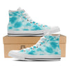 Tie Dye White And Blue Print White High Top Shoes-grizzshop