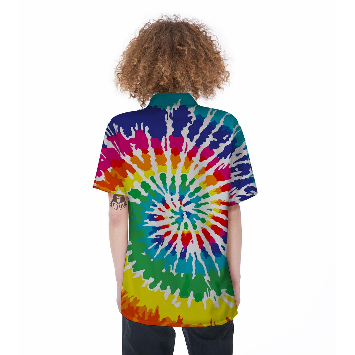 Tie Dye Women's Short Sleeve Shirts-grizzshop