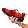 Tie Dye Yellow And Red Spider Print Black Sneaker-grizzshop