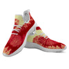 Tie Dye Yellow And Red Spider Print White Athletic Shoes-grizzshop