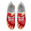 Tie Dye Yellow And Red Spider Print White Athletic Shoes-grizzshop