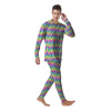 Tie Dye Zigzag Rainbow Print Pattern Men's Pajamas-grizzshop