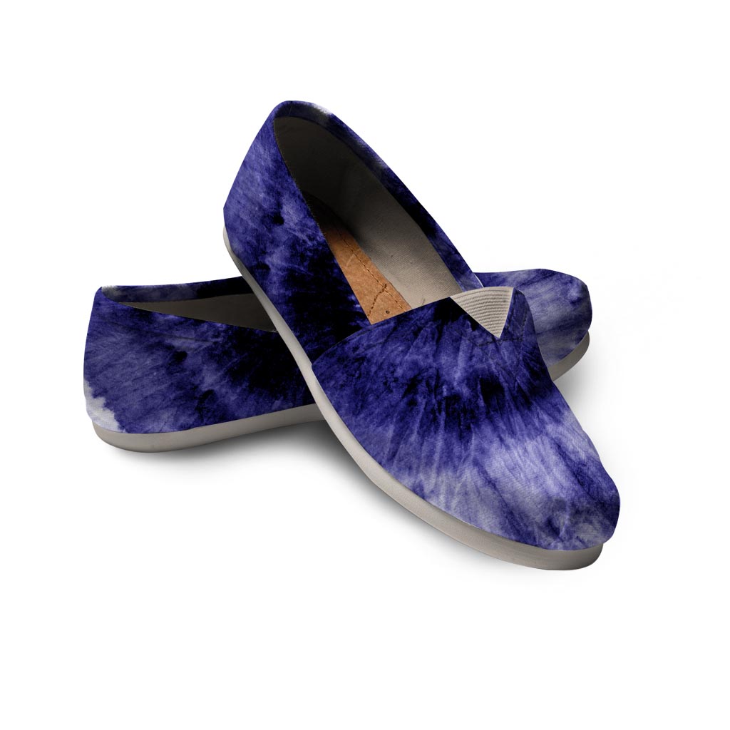 Tie Dye Blue Canvas Shoes-grizzshop