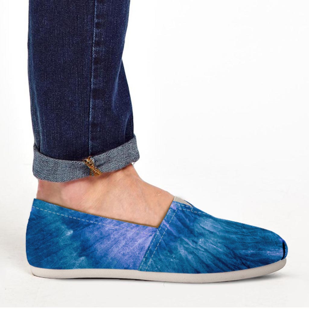 Tie Dye Blue Print Canvas Shoes-grizzshop