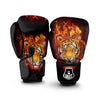 Tiger Flame Print Boxing Gloves-grizzshop