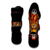 Tiger Flame Print Muay Thai Shin Guards-grizzshop