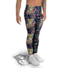 Tiger Flower And Print Pattern Men's Leggings-grizzshop