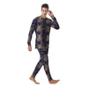 Tiger Flower And Print Pattern Men's Pajamas-grizzshop