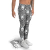 Tiger Head Striped Print Pattern Men's Leggings-grizzshop