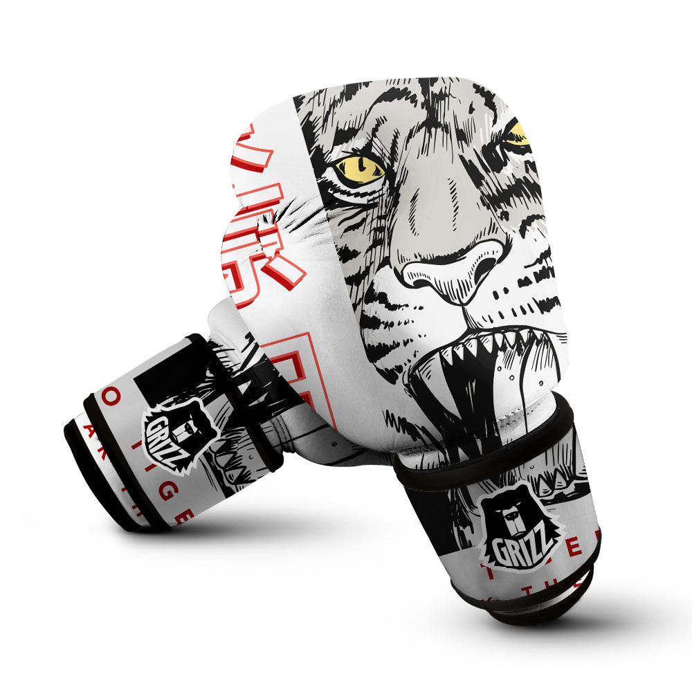 Tiger Japanese Style Print Boxing Gloves-grizzshop