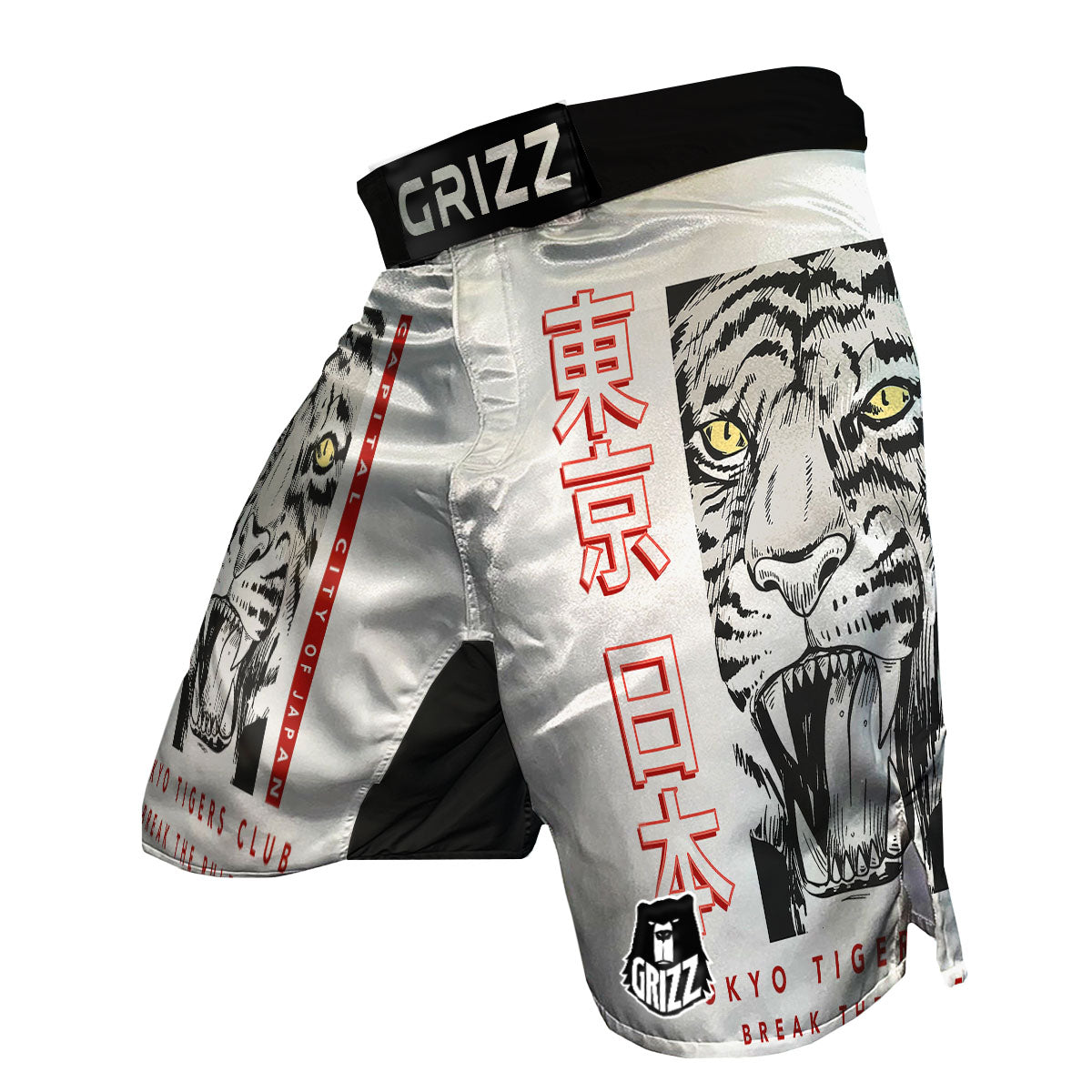 Tiger Japanese Style Print MMA Shorts-grizzshop