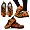 Tiger Pattern Print Black Sneaker Shoes For Men Women-grizzshop