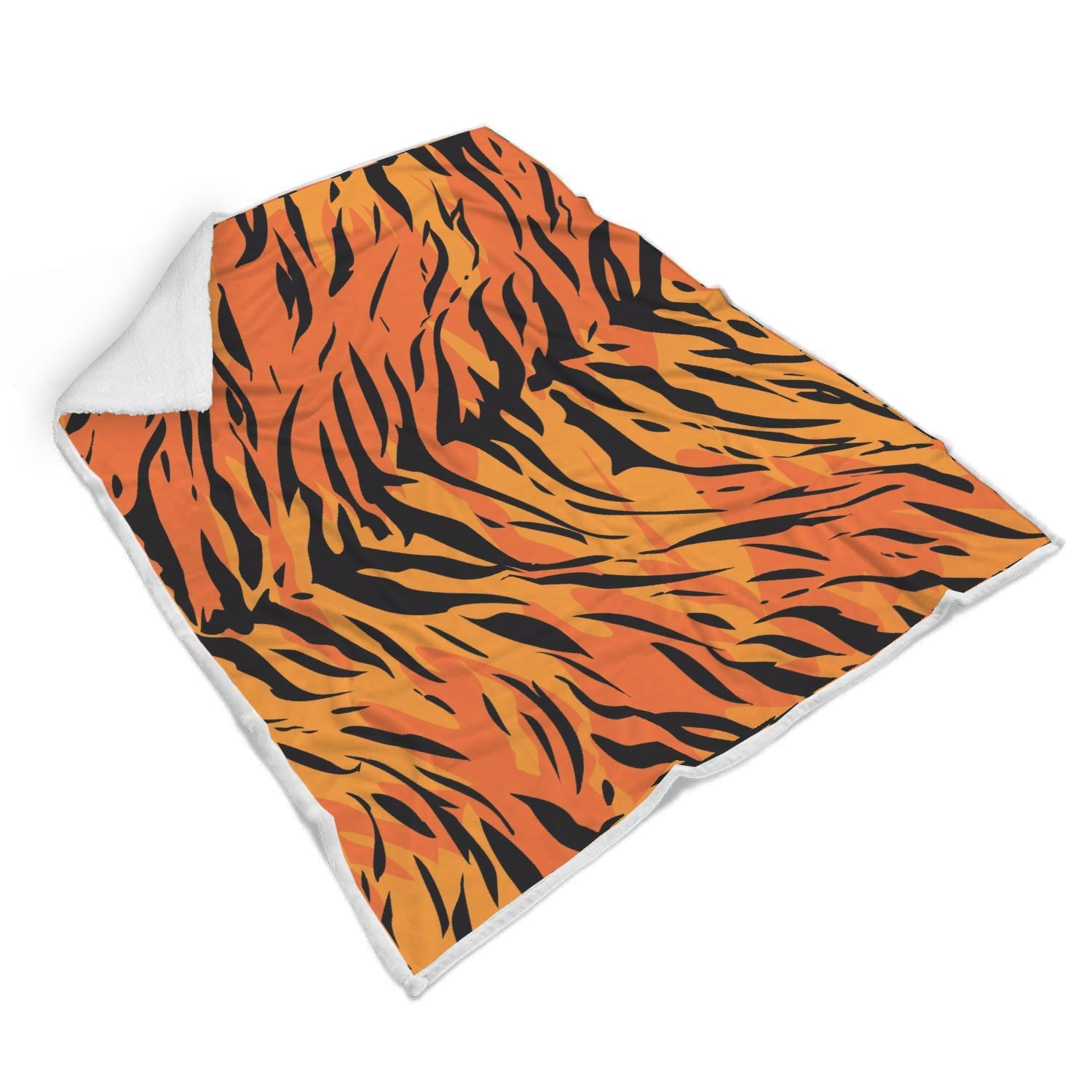 Tiger Pattern Print Throw Blanket-grizzshop