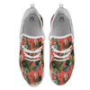 Tiger Tropical Print Pattern White Athletic Shoes-grizzshop