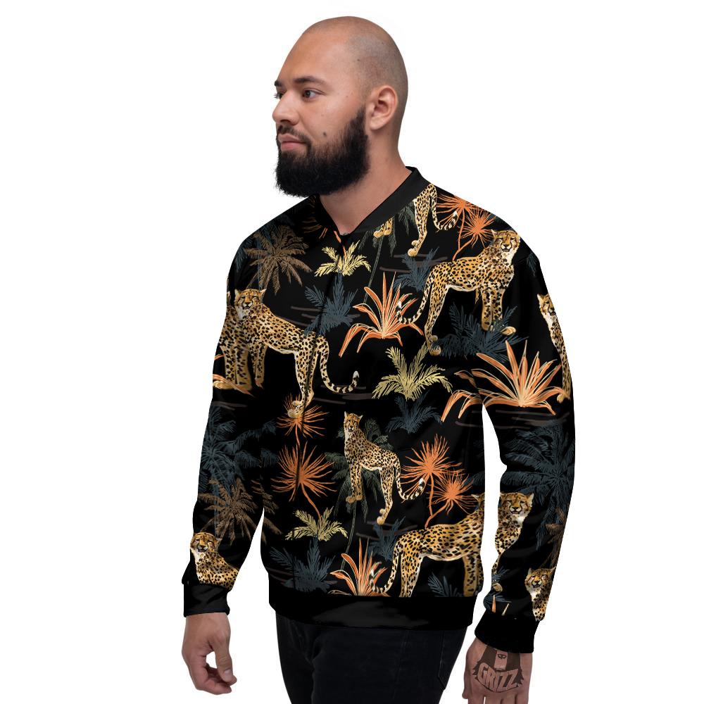 Tiger Watercolor Print Pattern Men's Bomber Jacket-grizzshop