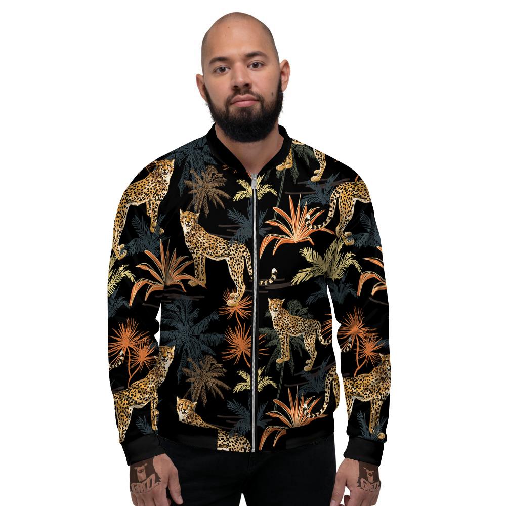 Tiger Watercolor Print Pattern Men's Bomber Jacket-grizzshop