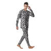 Tiger White And Black Print Pattern Men's Pajamas-grizzshop