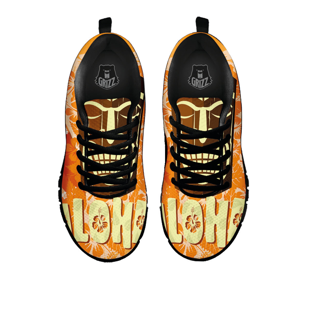Tiki Aloha Print Black Sneaker-grizzshop